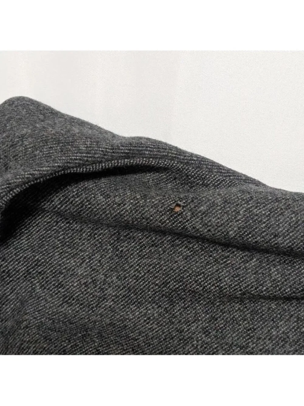 Prada Wool Triangle Logo Gray Messenger Bag Length Adjustable